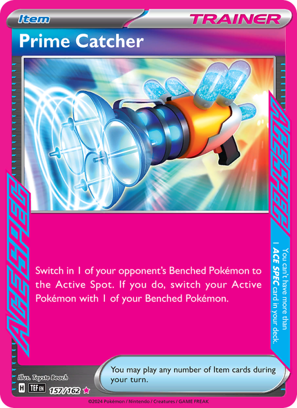 Prime Catcher - 157/162 - SV05: Temporal Forces (ACE SPEC Rare) — SV05: Temporal Forces