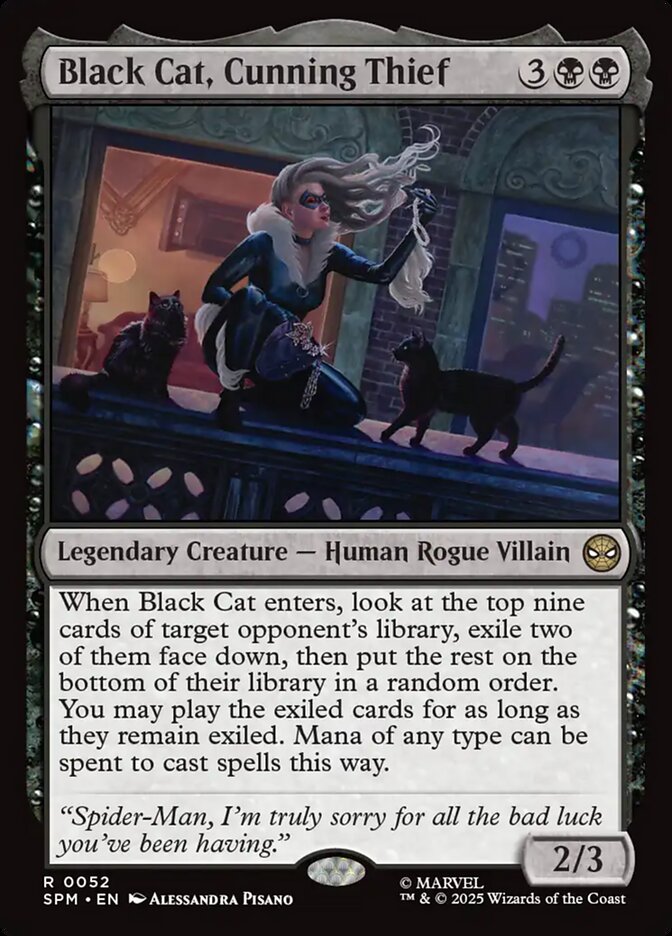 Black Cat, Cunning Thief - 52 (rare)Foil — NEGRO