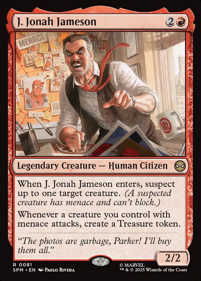 J. Jonah Jameson - 81 (rare) Foil — ROJO
