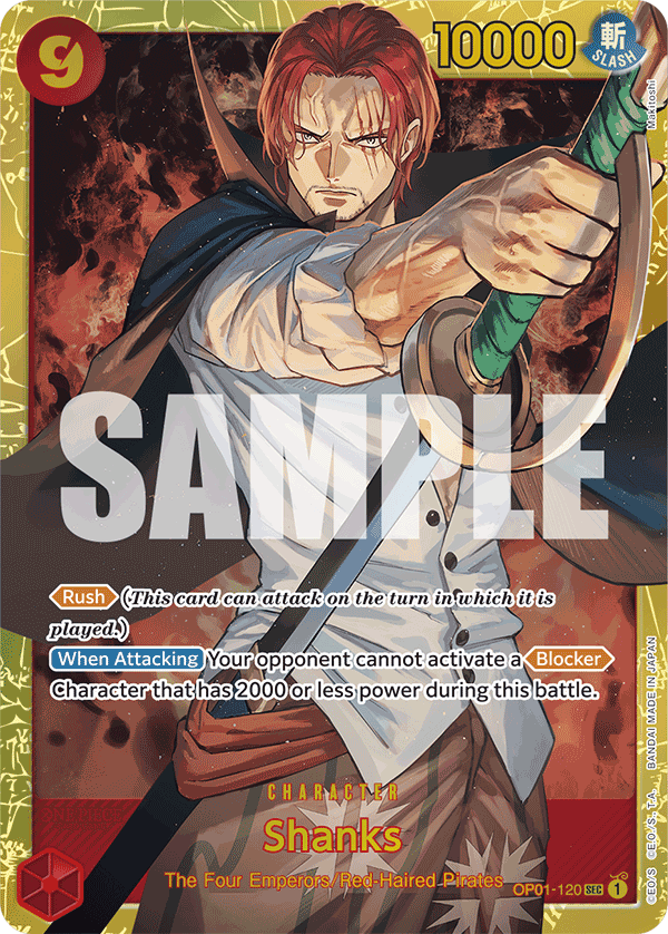 Shanks - OP01-120 - ONE PIECE CARD THE BEST [PRB01] (SEC) — Premium Booster -The Best-