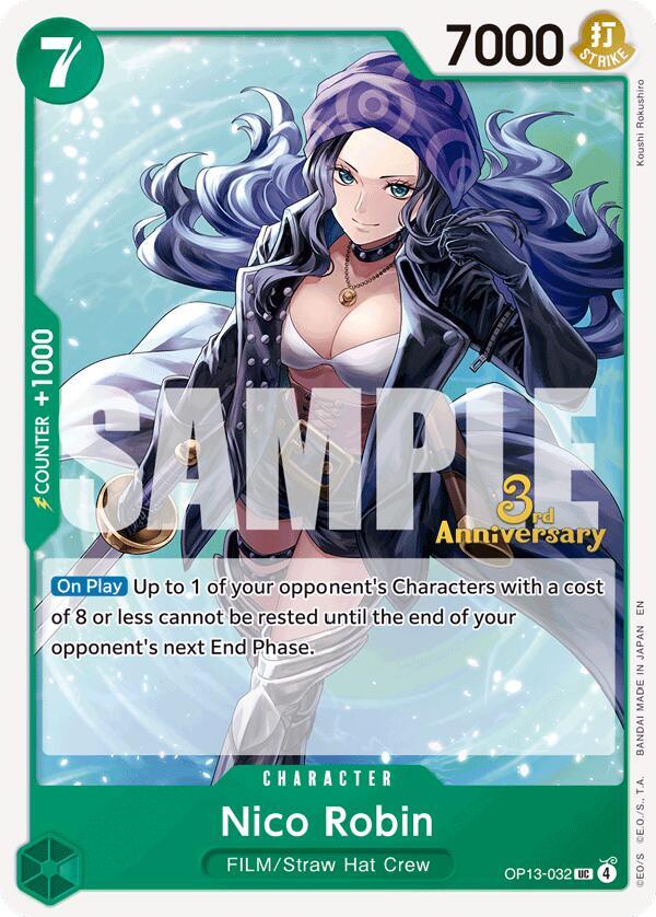 Nico Robin - Carrying On His Will: 3rd Anniversary Tournament Cards (OP13 ANN) — OP 13: Carrying On His Will