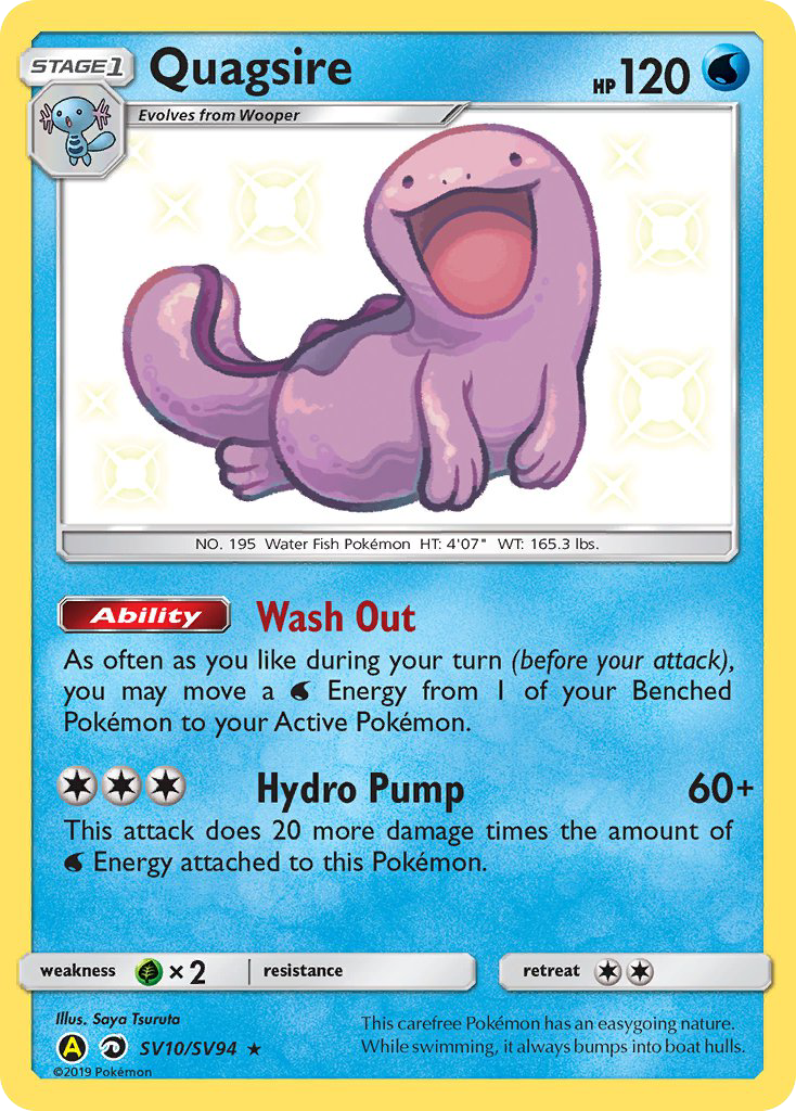 Quagsire - SV10/94 - SMA: Hidden Fates Shiny Vault (Shiny rare) — Hidden Fates