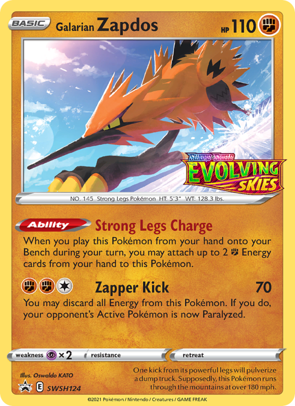 Galarian Zapdos - SWSH124/307 - SWSHP: SWSH Black Star Promos (None) — SWSH: Sword & Shield Promo Cards