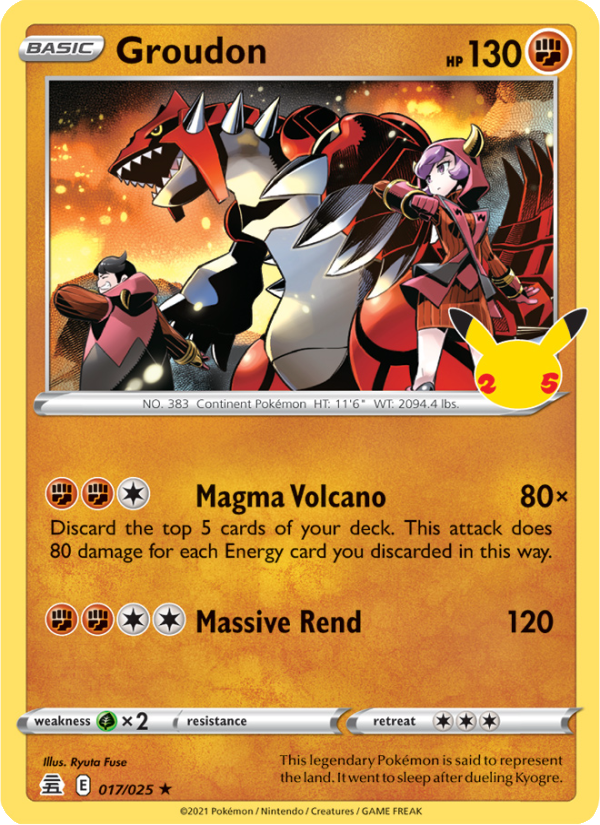 Groudon - 17/25 - CEL25: Celebrations (Rare) — Celebrations