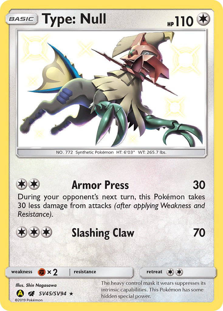 Type: Null - SV45/94 - SMA: Hidden Fates Shiny Vault (Shiny rare) — Hidden Fates