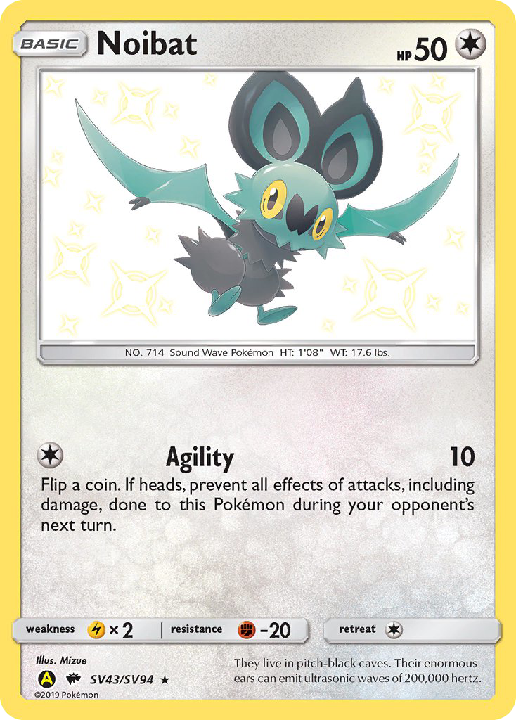 Noibat - SV43/94 - SMA: Hidden Fates Shiny Vault (Shiny rare) — Hidden Fates