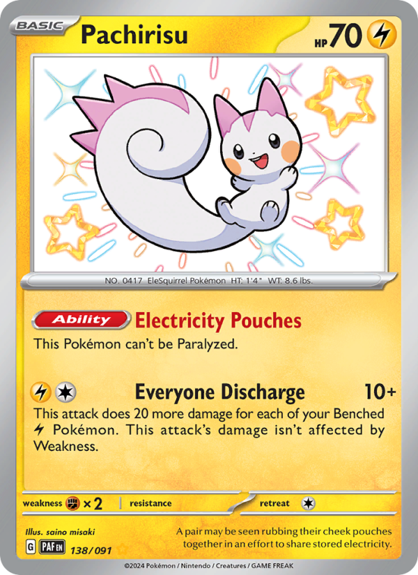 Pachirisu - 138/91 - SV04.5: Paldean Fates (Shiny rare) — SV: Paldean Fates