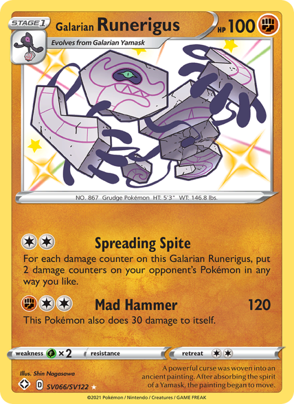 Galarian Runerigus - SV066/72 - SWSH4.5: Shining Fates (Shiny rare) — Shining Fates