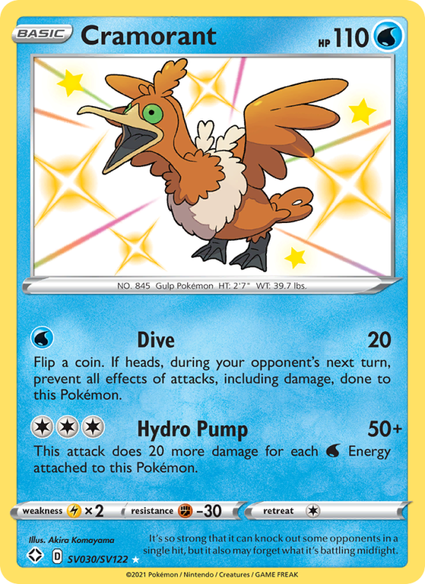 Cramorant - SV030/72 - SWSH4.5: Shining Fates (Shiny rare) — Shining Fates