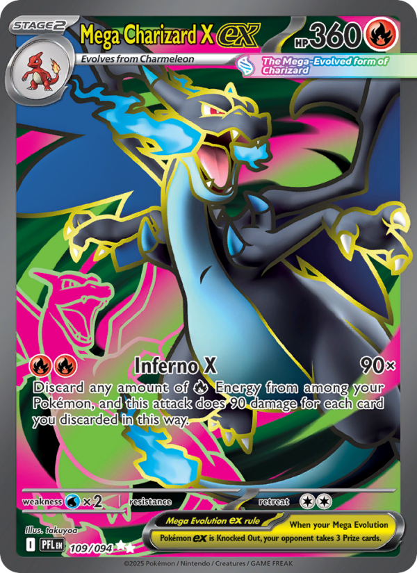Mega Charizard X ex - 109/94 - ME02: Phantasmal Flames (Ultra Rare) — ME02: Phantasmal Flames