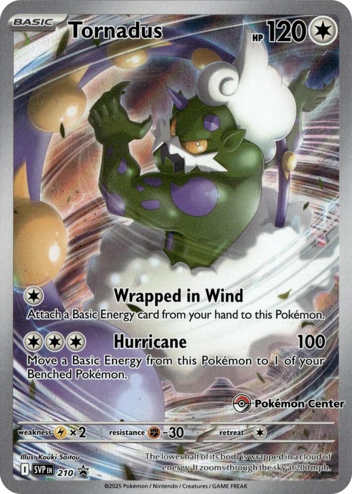 Tornadus - 210 (Pokemon Center Exclusive) - SV: Scarlet & Violet Promo Cards (SVP) — SV: Scarlet & Violet Promo Cards