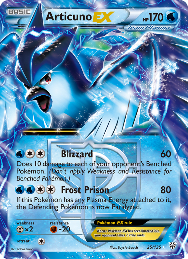 Articuno-EX - 25/135 - BW8: Plasma Storm (Rare) — SV09: Journey Together