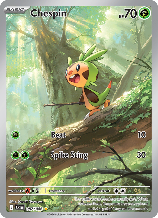 Chespin - 087/86 - ME04: Chaos Rising (Illustration rare) — ME04: Chaos Rising