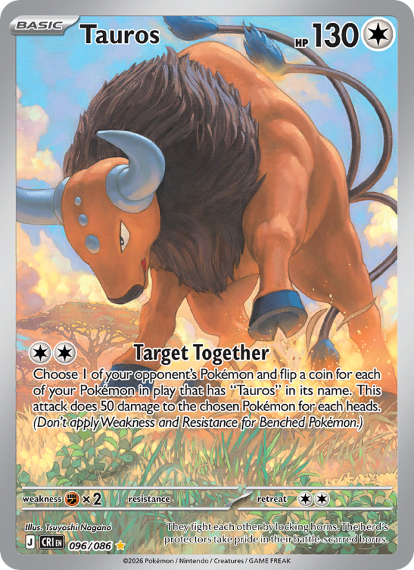 Tauros - 096/86 - ME04: Chaos Rising (Illustration rare) — ME04: Chaos Rising