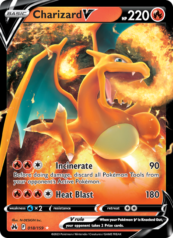 Charizard V - 018/159 - SWSH12.5: Crown Zenith (Holo Rare V) — Crown Zenith