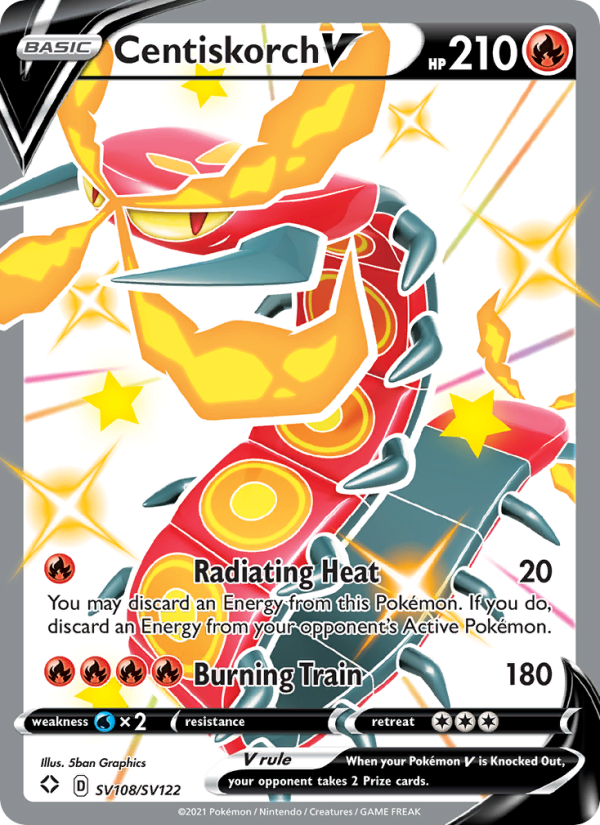 Centiskorch V - SV108/72 - SWSH4.5: Shining Fates (Shiny rare V) — Shining Fates