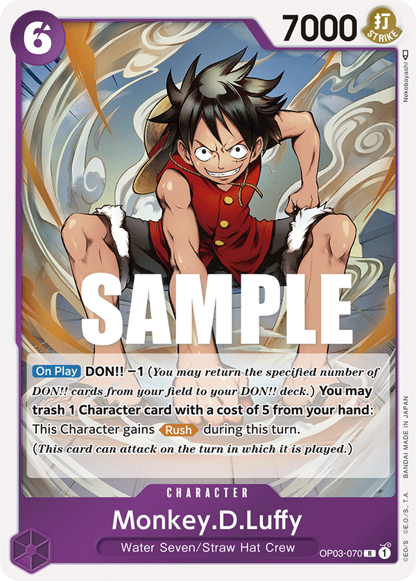 Monkey.D.Luffy - OP03-070 - PILLARS OF STRENGTH [OP03] (R) — OP 03: Pillars of Strength