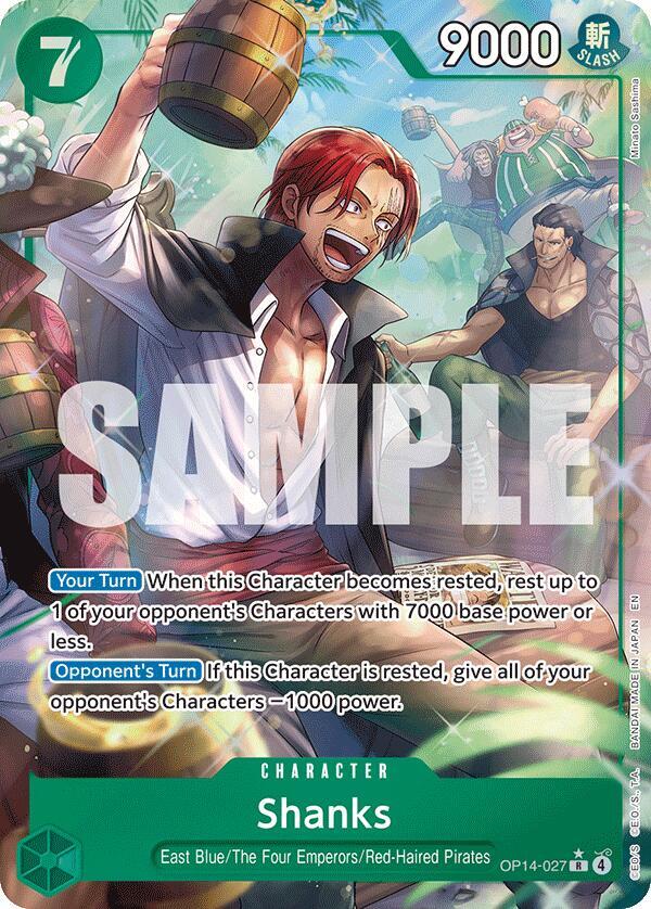 Shanks (Alternate Art) - The Azure Sea's Seven (OP14) — The Azure Sea's Seven