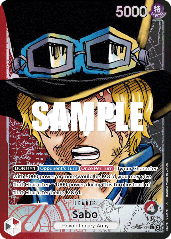 Sabo - OP05-001 - OP05 (L) — OP 13: Carrying On His Will