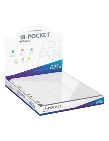 Ultimate Guard Páginas de 18 compartimentos Carga Lateral (50) — Hojas Para Guardar Cartas