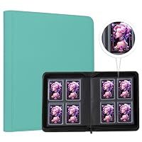 Carpeta Toploader con 4 bolsillos de doble cara con capacidad para 128 tarjetas Celeste — Folders(Binders) para cartas.