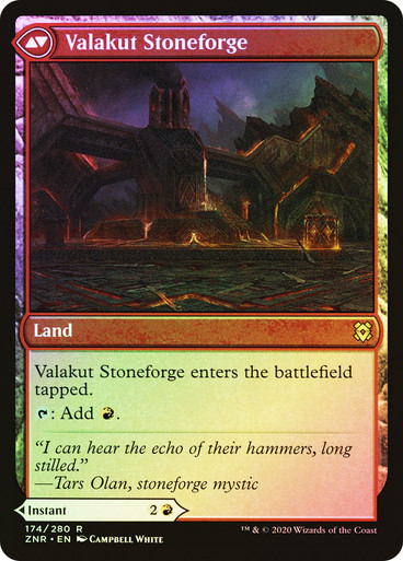 Valakut Awakening // Valakut Stoneforge - 355 (rare) — ROJO