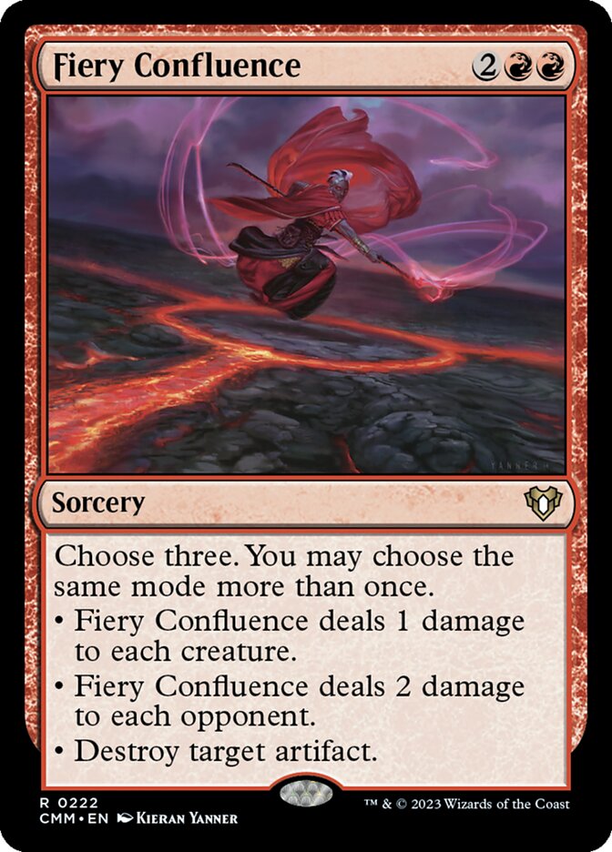 Fiery Confluence - 222 (rare) Foil — ROJO
