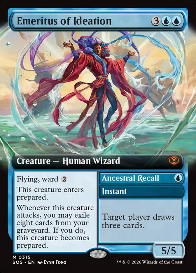 Emeritus of Ideation // Ancestral Recall - 315 (mythic) — AZUL