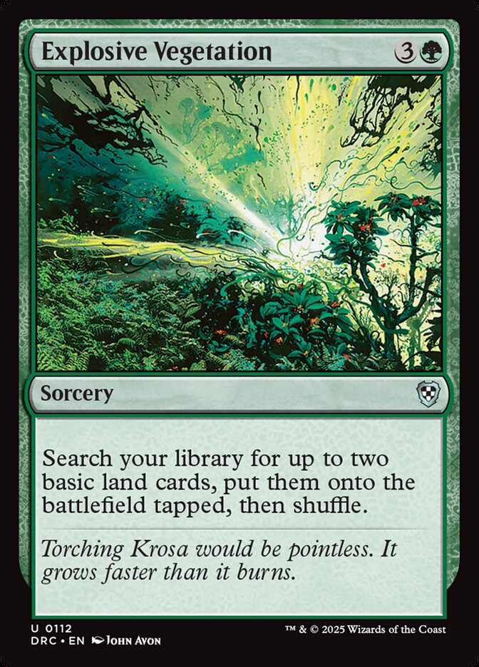 Explosive Vegetation - 112 (uncommon) — VERDE