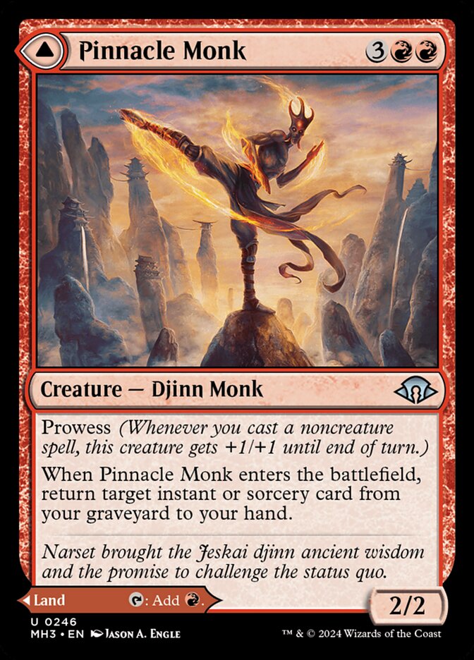 Pinnacle Monk // Mystic Peak - 246 (uncommon) — ROJO