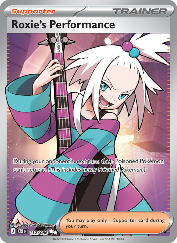 Roxie's Performance - 112/86 - ME04: Chaos Rising (Ultra Rare) — ME04: Chaos Rising