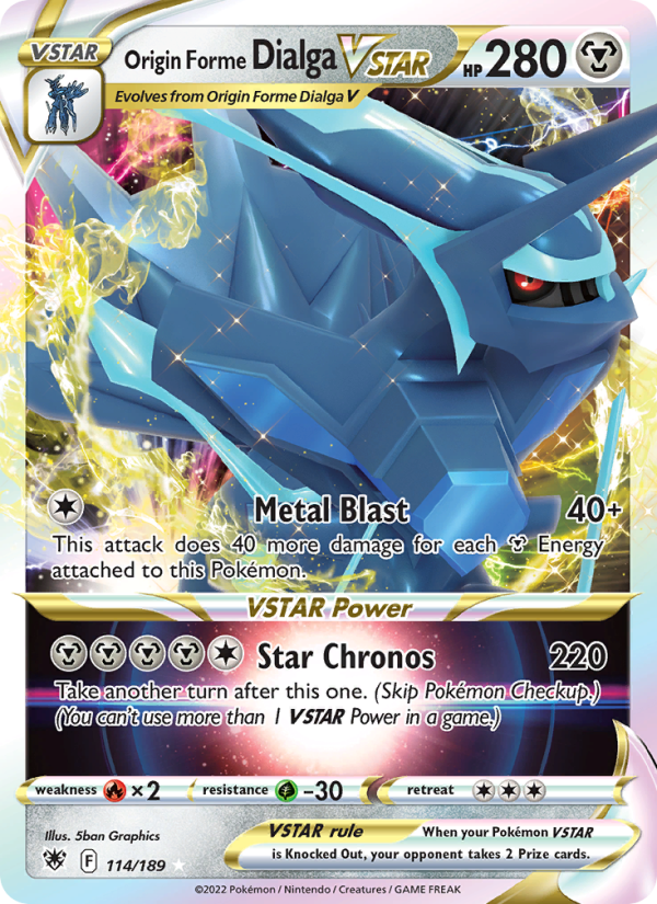 Origin Forme Dialga VSTAR - 114/189 - SWSH10: Astral Radiance (Holo Rare VSTAR) — SWSH10: Astral Radiance