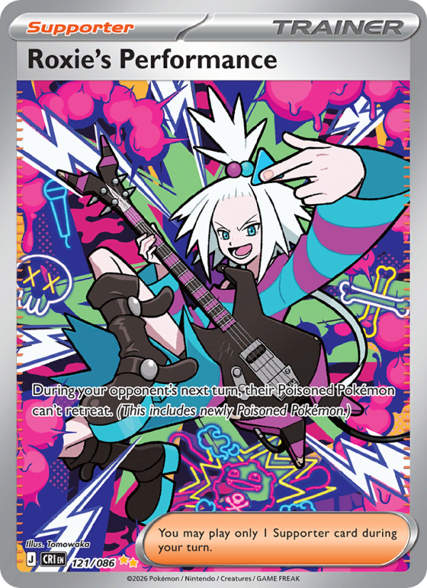Roxie's Performance - 121/86 - ME04: Chaos Rising (Special illustration rare) — ME04: Chaos Rising