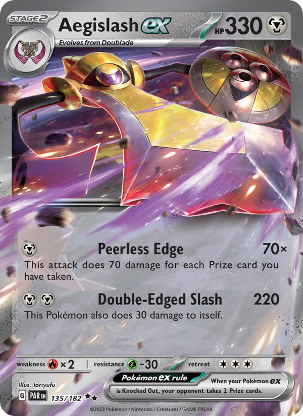 Aegislash ex - 135/182 - SV04: Paradox Rift (Double rare) — SV04: Paradox Rift