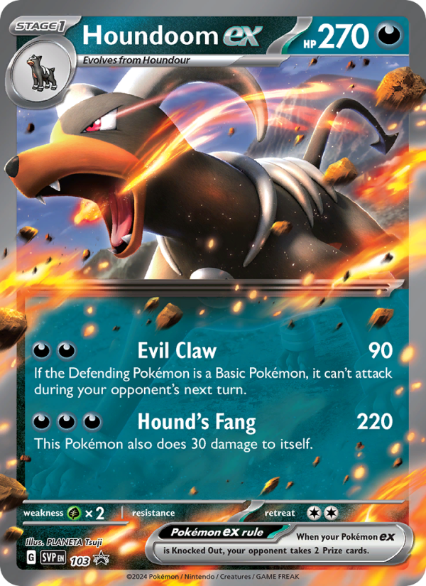 Houndoom ex - 103/225 - SVP: SVP Black Star Promos (None) — SV: Scarlet & Violet Promo Cards
