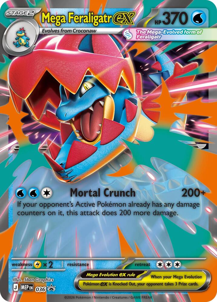 Mega Feraligatr ex - 036 - ME: Mega Evolution Promo (MEP) — ME: Mega Evolution Promo