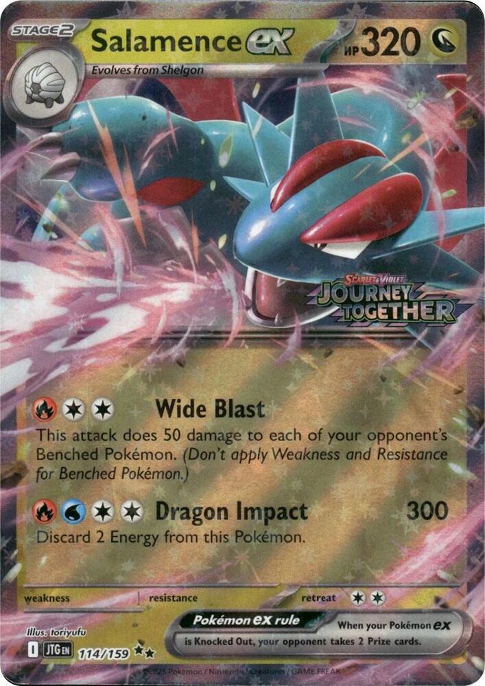 Salamence ex - 114/159 (Journey Together Stamped) - Miscellaneous Cards & Products (MCAP) — SV09: Journey Together