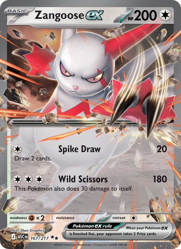 Zangoose ex - 167/217 - ME02.5: Ascended Heroes (Double rare) — ME: Ascended Heroes