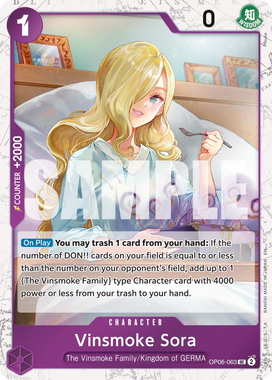 Vinsmoke Sora - OP06-063 - ONE PIECE CARD THE BEST vol.2 [PRB02] (UC) — Premium Booster -The Best- Vol. 2