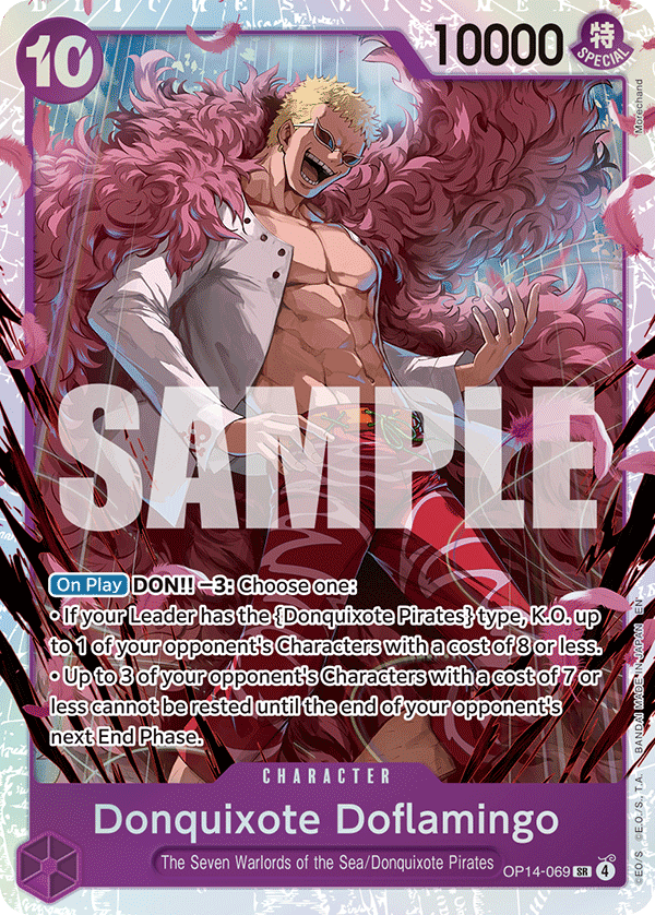 Donquixote Doflamingo - OP14-069 - THE AZURE SEA’S SEVEN [OP14EB04] (SR) — The Azure Sea's Seven