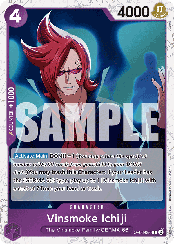 Vinsmoke Ichiji - OP06-060 - ONE PIECE CARD THE BEST [PRB01] (C) (Jolly Roger Foil — Premium Booster -The Best-