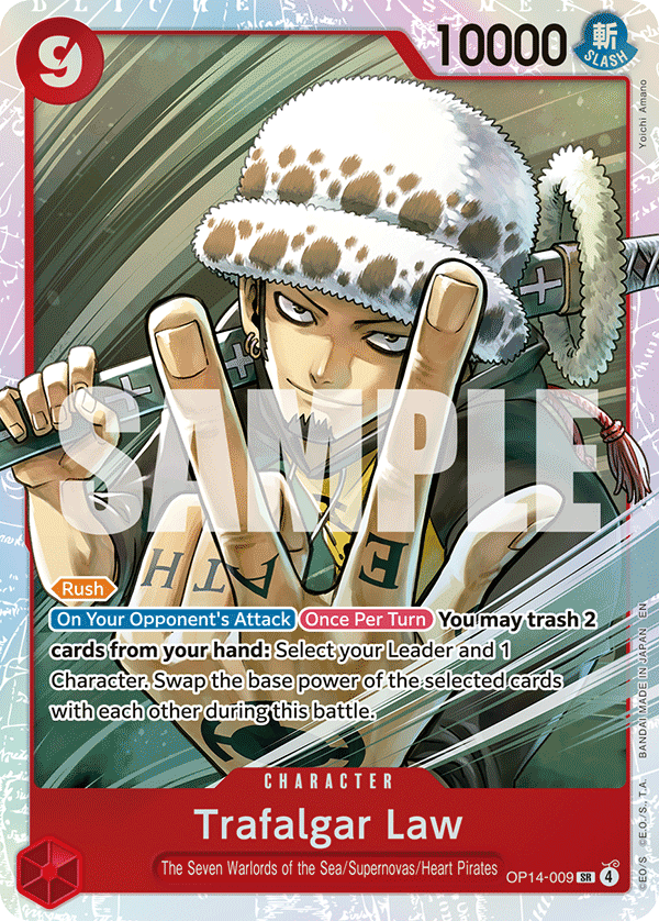 Trafalgar Law - OP14-009 - THE AZURE SEA’S SEVEN [OP14EB04] (SR) — The Azure Sea's Seven