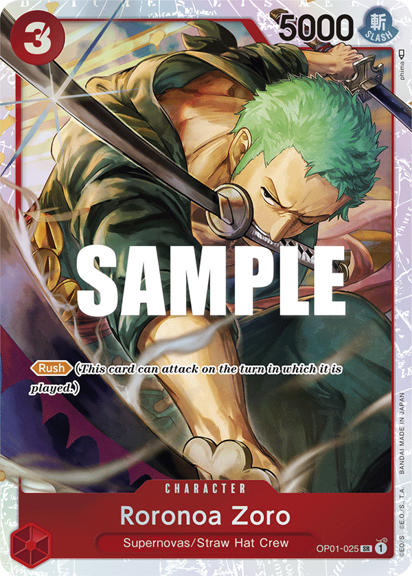 Roronoa Zoro - OP01-025 - The Three Captains[ST10] (SR) — Ultra Deck: The Three Captains