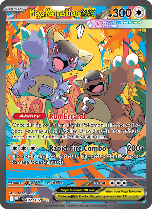 Mega Kangaskhan ex - 182/132 - ME01: Mega Evolution (Special illustration rare) — Mega Evolution Era (TCG)