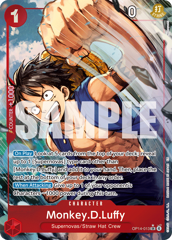 Monkey.D.Luffy - OP14-013 - THE AZURE SEA’S SEVEN [OP14EB04] (SR) — The Azure Sea's Seven