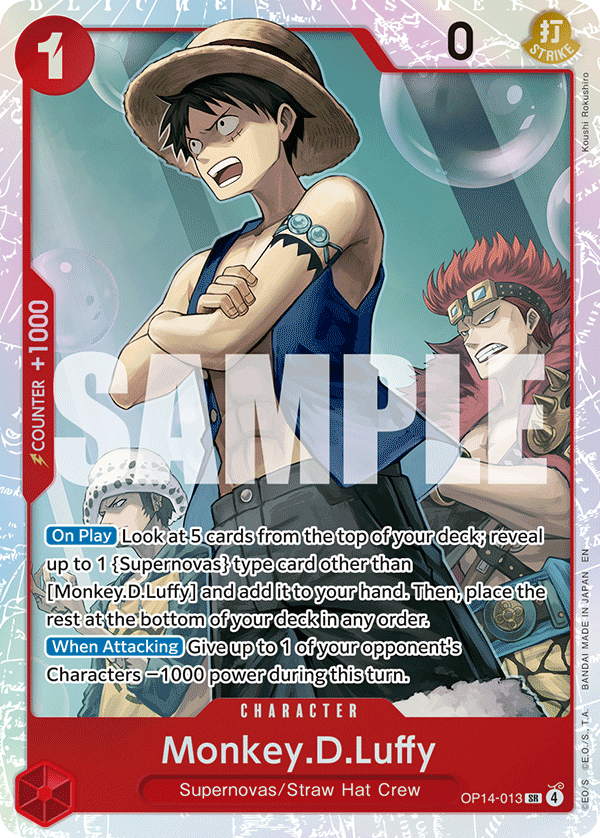 Monkey.D.Luffy - OP14-013 - THE AZURE SEA’S SEVEN [OP14EB04] — The Azure Sea's Seven