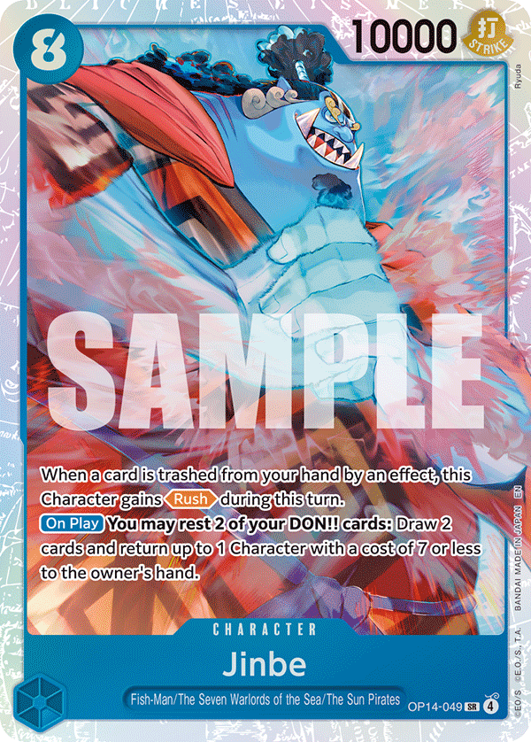 Jinbe - OP14-049 - THE AZURE SEA’S SEVEN [OP14EB04] (SR) — The Azure Sea's Seven