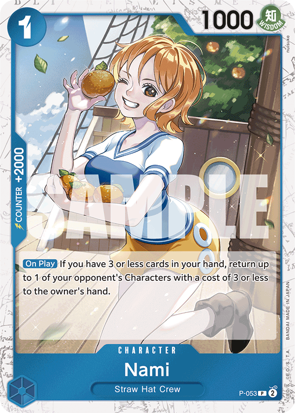 Nami - P-053 - ONE PIECE CARD THE BEST [PRB01] (P) Jolly Roger Foil — One Piece Promotion Cards