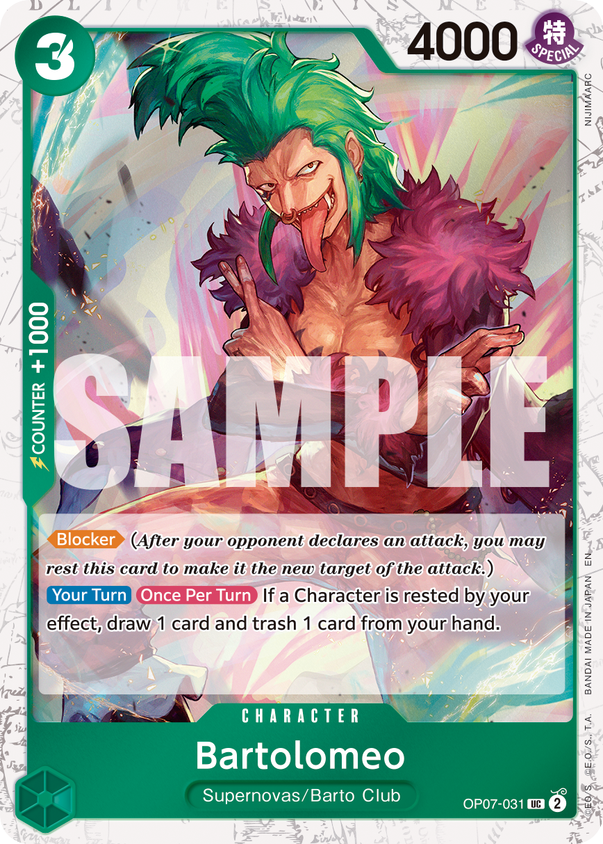 Bartolomeo - OP07-031 - ONE PIECE CARD THE BEST vol.2 [PRB02] (UC) Pirate Foil — Premium Booster -The Best- Vol. 2