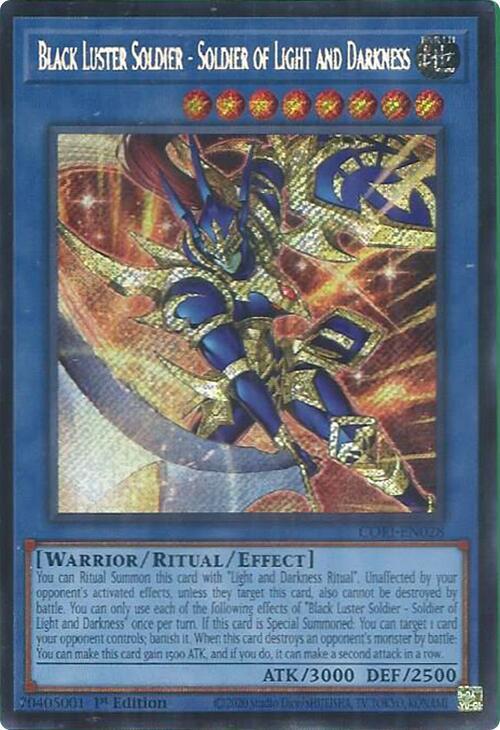 Black Luster Soldier - Soldier of Light and Darkness (Secret Rare) - Chaos Origins (CORI) — Monstruos